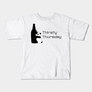 Panda's Thirsty Thursday Kids T-Shirt